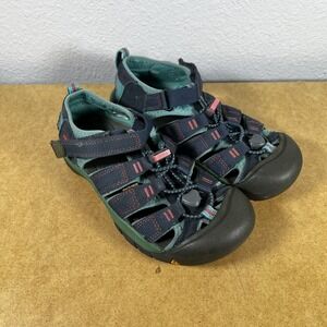 Keen Newport H2 Kids Girls Size 3 Hiking Sandals Shoes Navy Green Waterproof